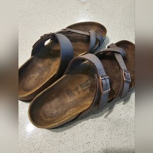 Birkenstock Women's Brown Leather Sandals